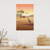 Kenya Minimal Travel Poster ポスター (キッチン)