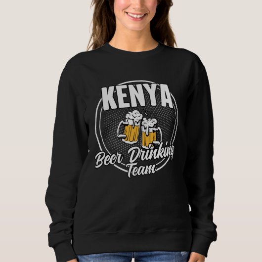 Kenya Squad Ale  Kenyan Beer Drinking Team スウェットシャツ (正面)