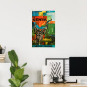 Kenya Vintage Travel Poster ポスター (ホームオフィス)