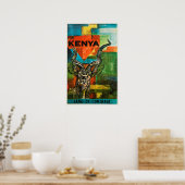 Kenya Vintage Travel Poster ポスター (キッチン)