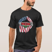 Kenyan Blood Inside Me  Kenya Flag Tシャツ (正面)