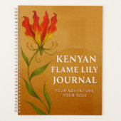 Kenyan Flame Lily Journal – Soulful Notebook  プランナー手帳 (正面)