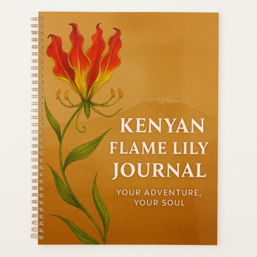 Kenyan Flame Lily Journal – Soulful Notebook  プランナー手帳 (正面)