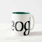 Keoghのケルト族のドラゴンのマグ ツートーンマグカップ (正面右)