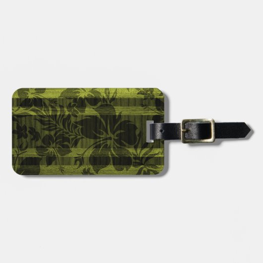 Keokeaのビーチのフェイクな木製のサーフボードの荷物のラベル ラゲッジタグ (正面横)