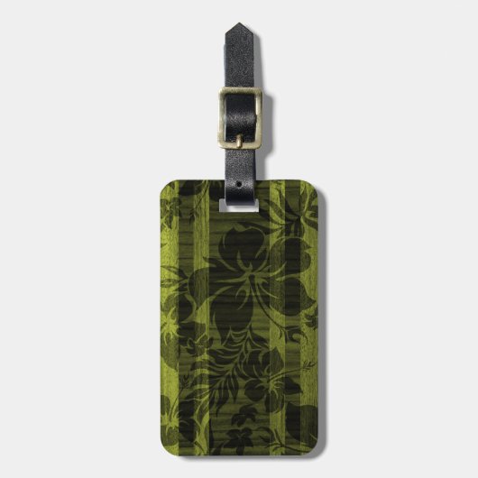 Keokeaのビーチのフェイクな木製のサーフボードの荷物のラベル ラゲッジタグ (正面縦)