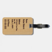 Keokeaのビーチのフェイクな木製のサーフボードの荷物のラベル ラゲッジタグ (裏面横)