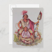 KeokukまたはWatchfulキツネのチーフ、ザークのチーフ ポストカード (正面/裏面)