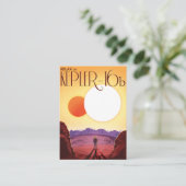 Kepler-16b: Binary Solar Sunset Fine Art Space エンクロージャーカード (スタンド正面)