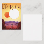 Kepler-16b: Binary Solar Sunset Fine Art Space エンクロージャーカード (正面/裏面)