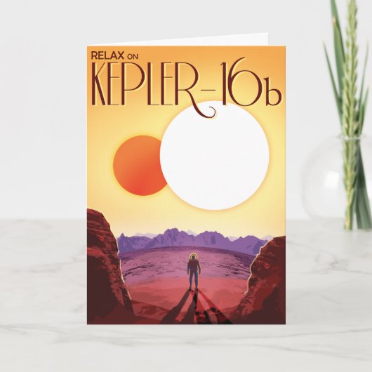 Kepler-16b: Binary Solar Sunset Fine Art Space カード (正面)