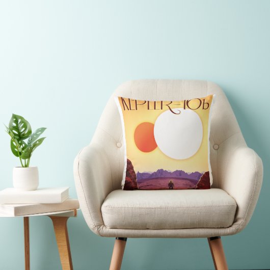 Kepler-16b: Binary Solar Sunset Fine Art Space クッション (椅子)