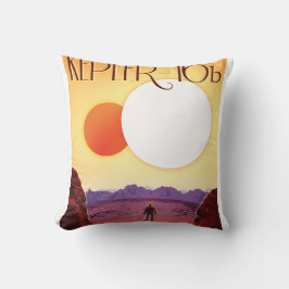 Kepler-16b: Binary Solar Sunset Fine Art Space クッション