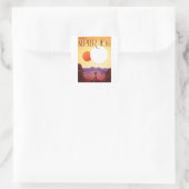 Kepler-16b: Binary Solar Sunset Fine Art Space スクエアシール (バッグ)