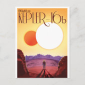 Kepler-16b: Binary Solar Sunset Fine Art Space ポストカード (正面)