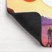 Kepler-16b: Binary Solar Sunset Fine Art Space マウスパッド (コーナー)