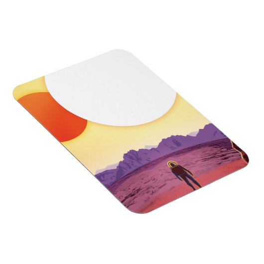 Kepler-16b: Binary Solar Sunset Fine Art Space マグネット (右側)