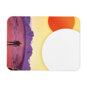 Kepler-16b: Binary Solar Sunset Fine Art Space マグネット (横)