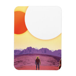 Kepler-16b: Binary Solar Sunset Fine Art Space マグネット