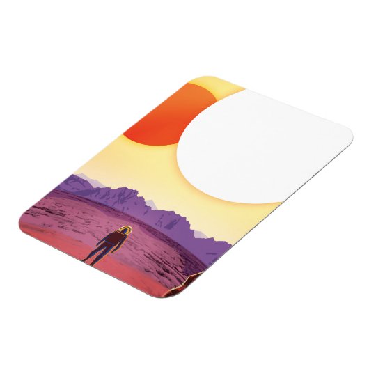 Kepler-16b: Binary Solar Sunset Fine Art Space マグネット (左側)