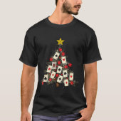 Ker Cards Christmas Tree Gambling Funny Xmas Men  Tシャツ (正面)