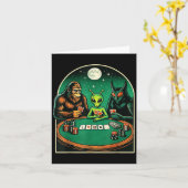 Ker Shirt Men Women Bigfoot Alien Mothman Playing  カード (黄色い花)