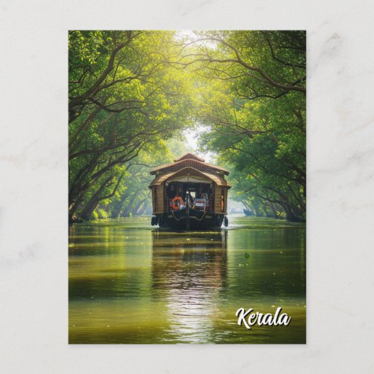 Kerala Houseboat India ポストカード (正面)