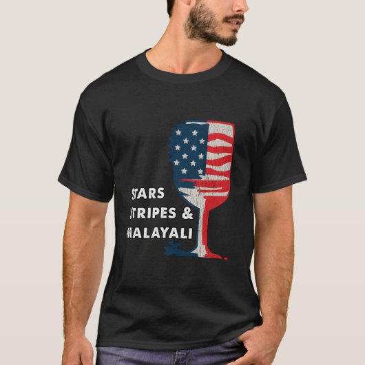 Kerala Malayali Wine Fourth Of July Celebration Tシャツ (正面)