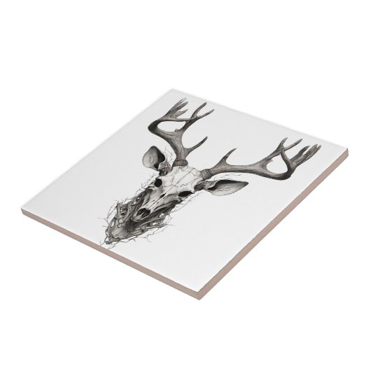 Keramikfliese Hirsch Hirschkopf designe  タイル (側面)