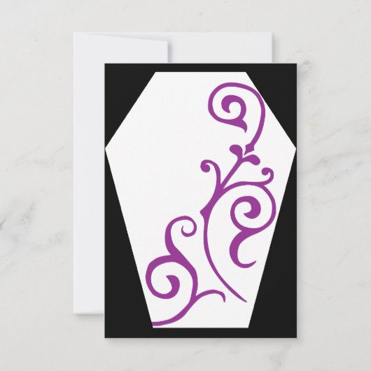 Kerandaアイボリー（紫） RSVPカード (裏面)