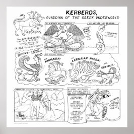 Kerberos / Cerberusギリシャ神話コミックスポスター ポスター