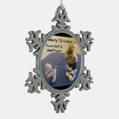 Ker'DunkedunkくまおよびdeeOHgeeの雪片のオーナメント スノーフレークピューターオーナメント (左)