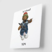 Ker'Dunkedunkくまの柱時計 スクエア壁時計 (傾斜)