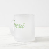 Kereruのロゴと鳥 フロストグラスマグカップ (正面左)