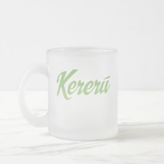Kereruのロゴと鳥 フロストグラスマグカップ