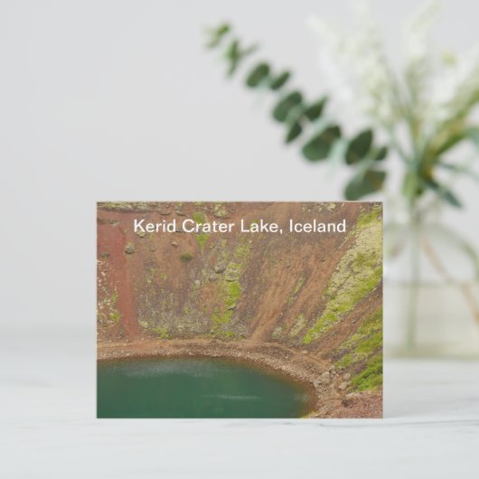 Keridの噴火口のアイスランドの郵便はがき ポストカード (スタンド正面)