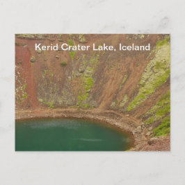 Keridの噴火口のアイスランドの郵便はがき ポストカード