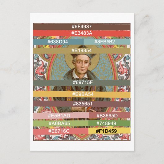 KermartinのSt. Ivoのカラーパレット(BK 015) ポストカード (正面)