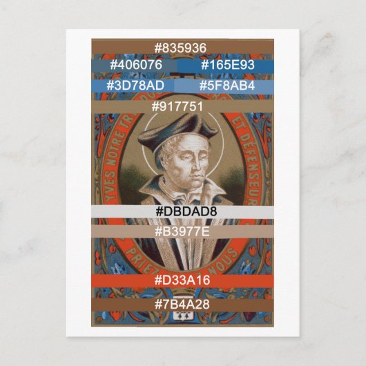 KermartinのSt. Ivoのカラーパレット(M 005) ポストカード (正面)