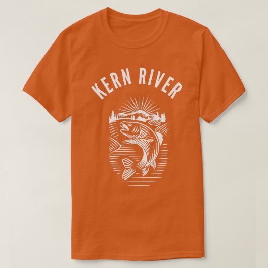 Kern River California fishing fly fishing retro  Tシャツ (デザイン正面)