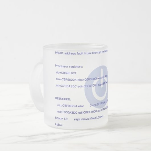 Kernel_Panic フロストグラスマグカップ (正面左)