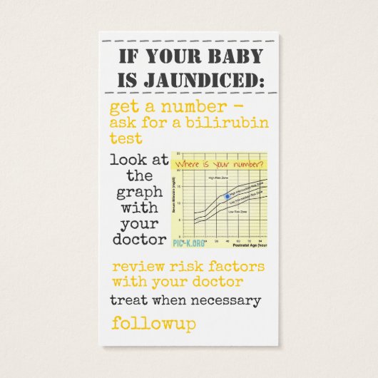 Kernicterus防止カード (裏面)