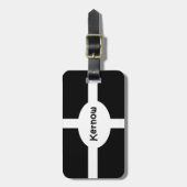 Kernowのコーニッシュの旗 ラゲッジタグ (正面縦)