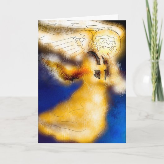 Kernowの天使のクリスマスカード シーズンカード (正面)