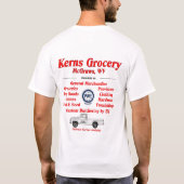 Kernsの食料雑貨のTシャツ Tシャツ (裏面)