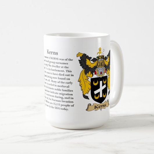 Kernsは、起源、意味および頂上示します コーヒーマグカップ (正面右)