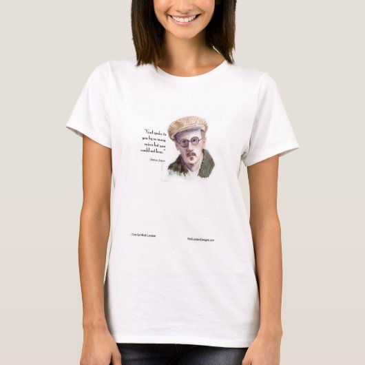 Kerr/London ジェームズ・ジョイス "God Spoke" 引用句 Tシャツ (正面)