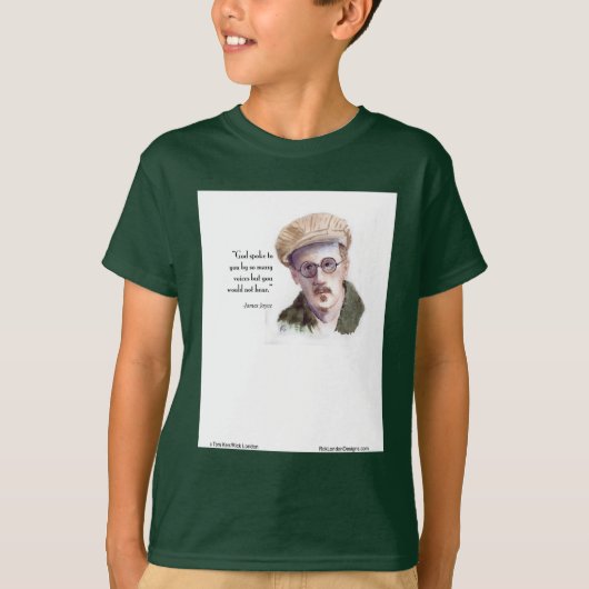 Kerr/London ジェームズ・ジョイス & "God Spoke" 引用 Tシャツ (正面)