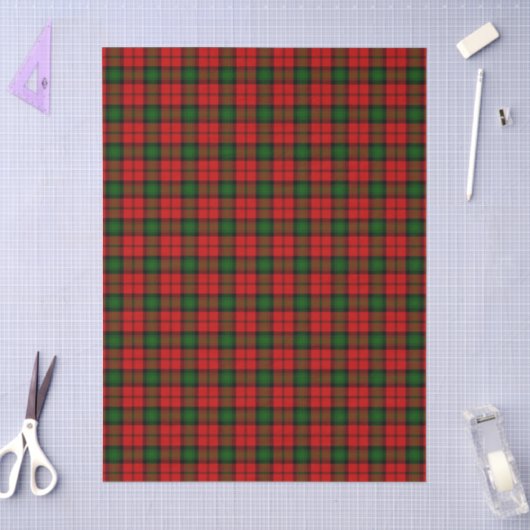Kerr tartan red green plaid 薄葉紙 (クラフト)
