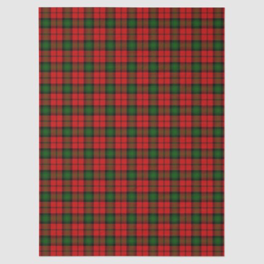 Kerr tartan red green plaid 薄葉紙 (正面)